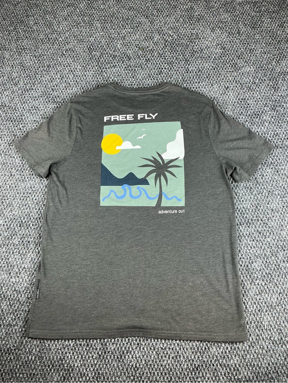 Free Fly Mens Adventure Outfitters Outdoor T-Shirt, Heather Gray Size Medium